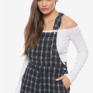 Plaid Overalls Hot Topic L